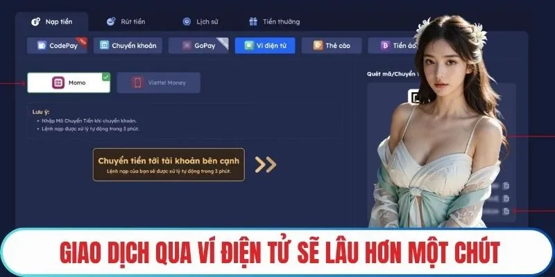 Giao dịch qua ví điện tử sẽ lâu hơn một chút